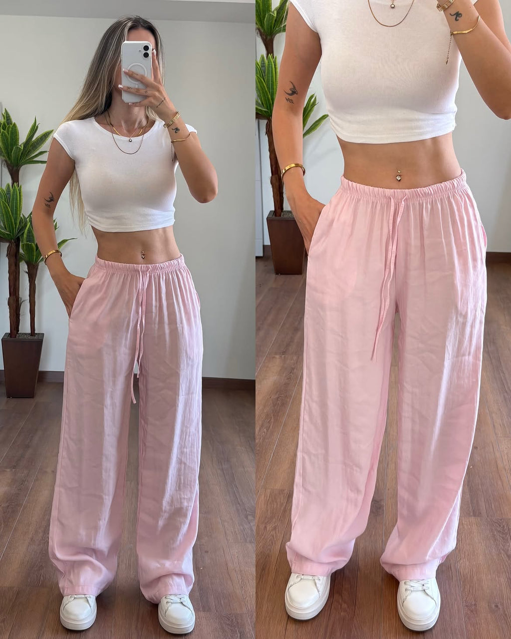 Women Wide Leg Linen Pants - Buy 2 Get 1 Free