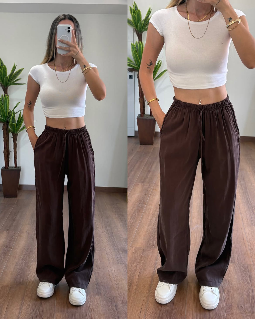 Women Wide Leg Linen Pants - Buy 2 Get 1